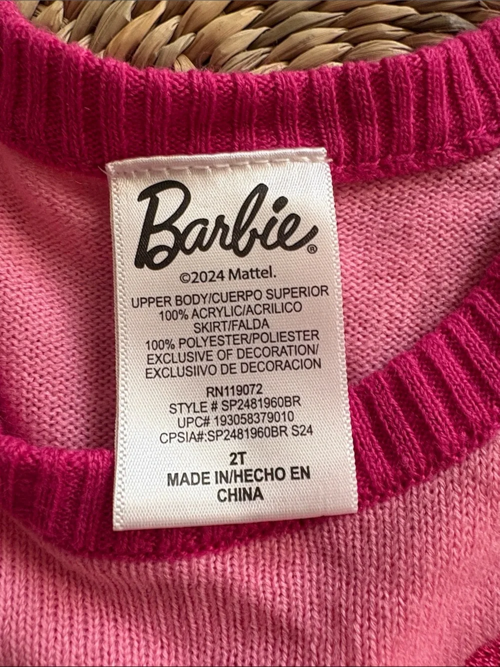 Barbie Hot Pink Glitter Tulle Dress